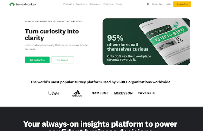 SurveyMonkey screenshot